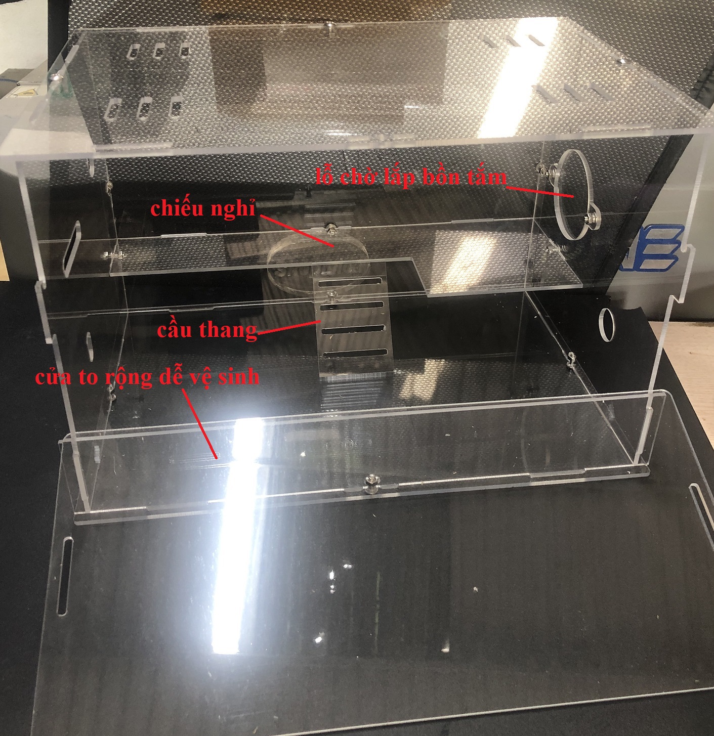 Mẫu chuồng hamster mica nhiều tầng